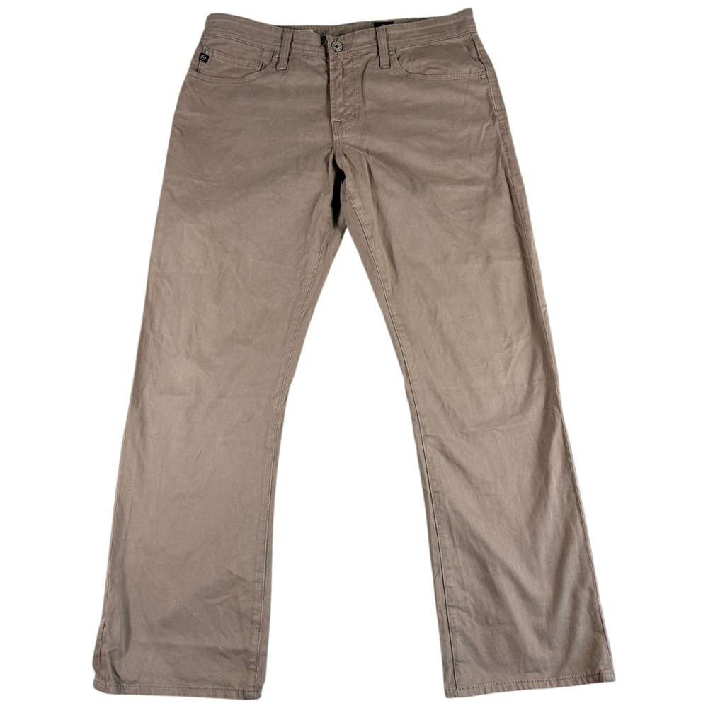 AG Adriano Goldschmied The Protege Pants Men's 33x34 Tan Straight Premium USA